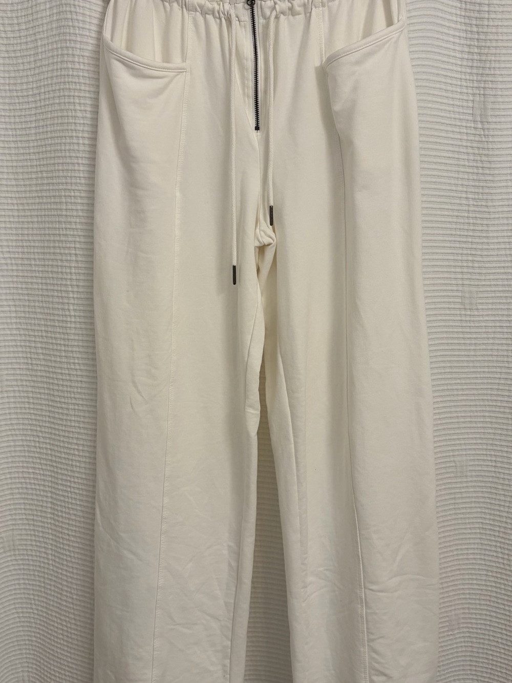 sundays Cream Wide-Leg Drawstring Joggers
